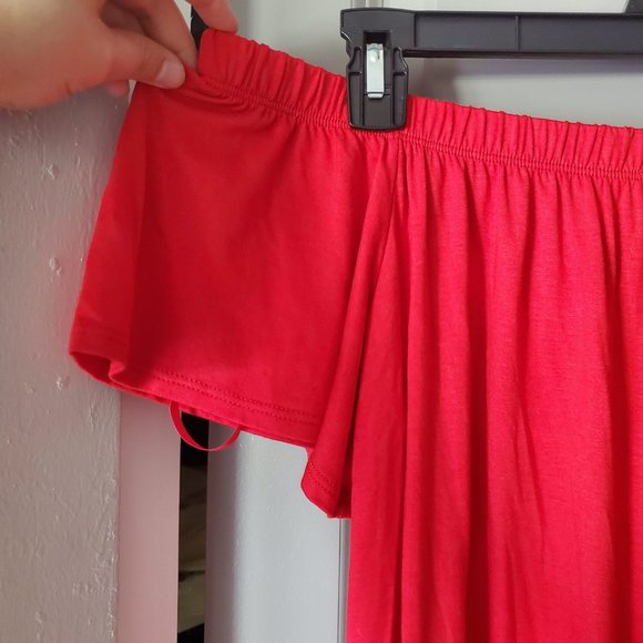 NWT The Vanity Room Red Off Shoulder Dress - Picture 2 of 4